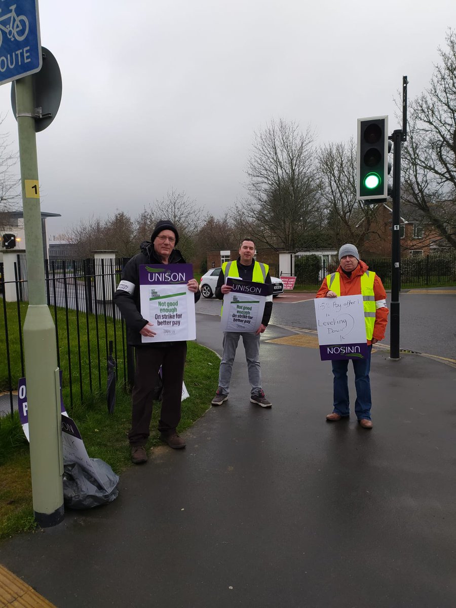 Our members out on the picket lines today, braving the wind and rain... 👊 #NotGoodEnough #FairPayNow
