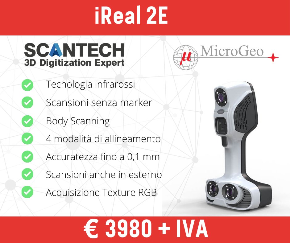 Microgeosrl's tweet photo. 🔴iReal 2E: Il sistema di scansione più intuitivo con acquisizione del colore🔴
Per saperne di più contattaci a info@microgeo.it
#bedifferent #microgeo #scantech #bodyscanning #scanner3dportatili https://t.co/t1c2jHryFI