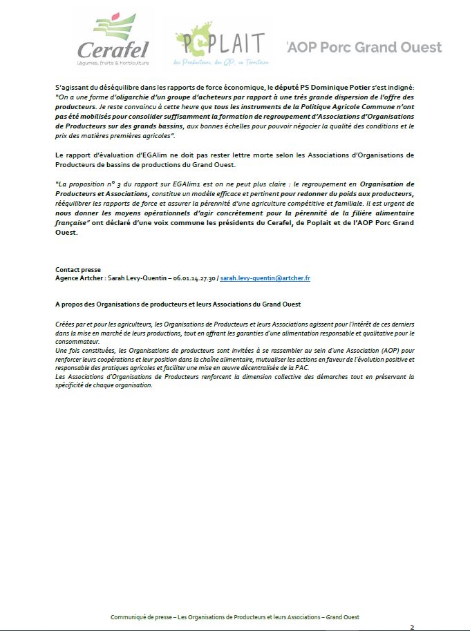 [CP] Fin des négociations commerciales : il est urgent de repenser l’organisation de la production agricole pour garantir notre souveraineté alimentaire ! 
➡️ poplait.org/actualites