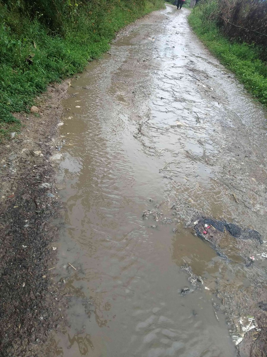 love_digra's tweet photo. Respected Sir,This is the view of my Village Road(Aghar Jitto to Gnoa,District- Reasi)I am a Student.We face much Difficulty in School going.The Road is Always full of mud because there is not  any water drainage system @manojsinha_ @narendramodi @PMOIndia @AmitShah @PiyushGoyal https://t.co/WhxkO3fsnO