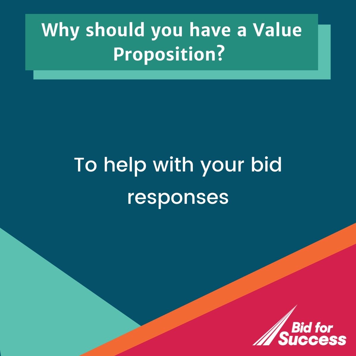 BidforSuccess's tweet photo. Your value proposition should be relevant to the contract you're bidding for and explain why your solution is the best. This increases your chances of attracting the buyer and showing you're the right company for the job.
#ValueProposition #TargetAudience #WinBids #BidforSuccess https://t.co/eNQYlfzhhP