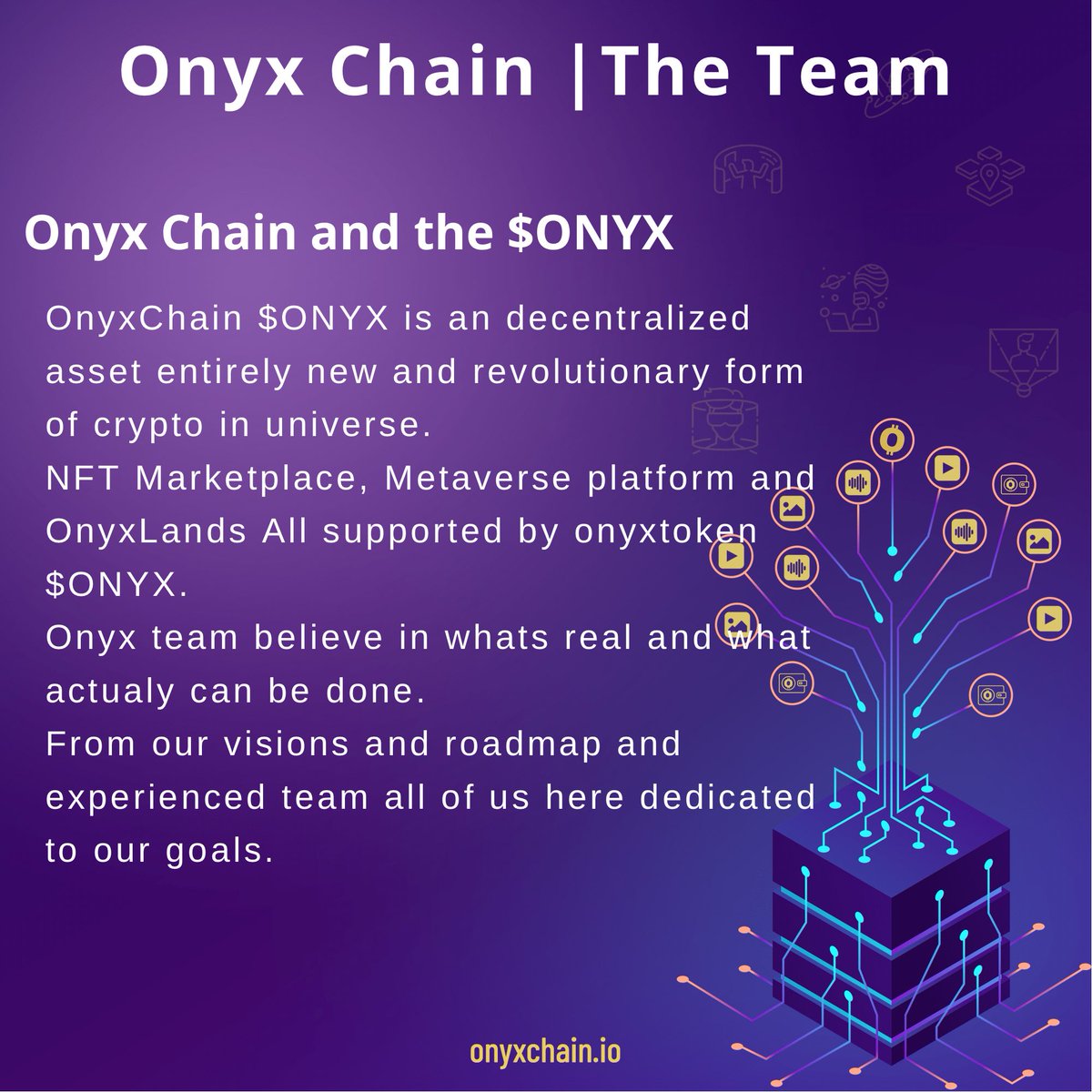 onyxchain_io's tweet photo. The world need company like us. #decentrilized #crypto #nfts #nft #metaverse #onyx #onyxchain https://t.co/MtmslQ5CVD