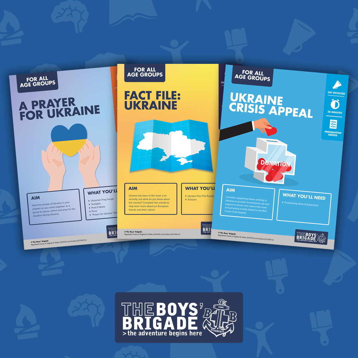 theboysbrigade's tweet photo. NEWS: The Boys' Brigade has launched a special set of new programme resources to support and equip BB groups to explore the current conflict in Ukraine. Read more at https://t.co/ptNKtvdyG1 🇺🇦 #BoysBrigade #GlobalFamily https://t.co/HzViFliPSP