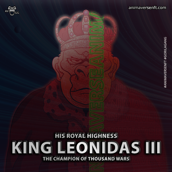 thebrightside79's tweet photo. @cyhnft @Animaverse #GorillaGang

👑 King Leonidas III 👑 

So, we are revealing more pic about His Majesty. 

The real pic gonna be revealed fully, only when we already launch the minting 😉 

He is a SSR class character in our game !

#AnimaVerseNFT #comingsoonNFT #game https://t.co/rpSfoxM020