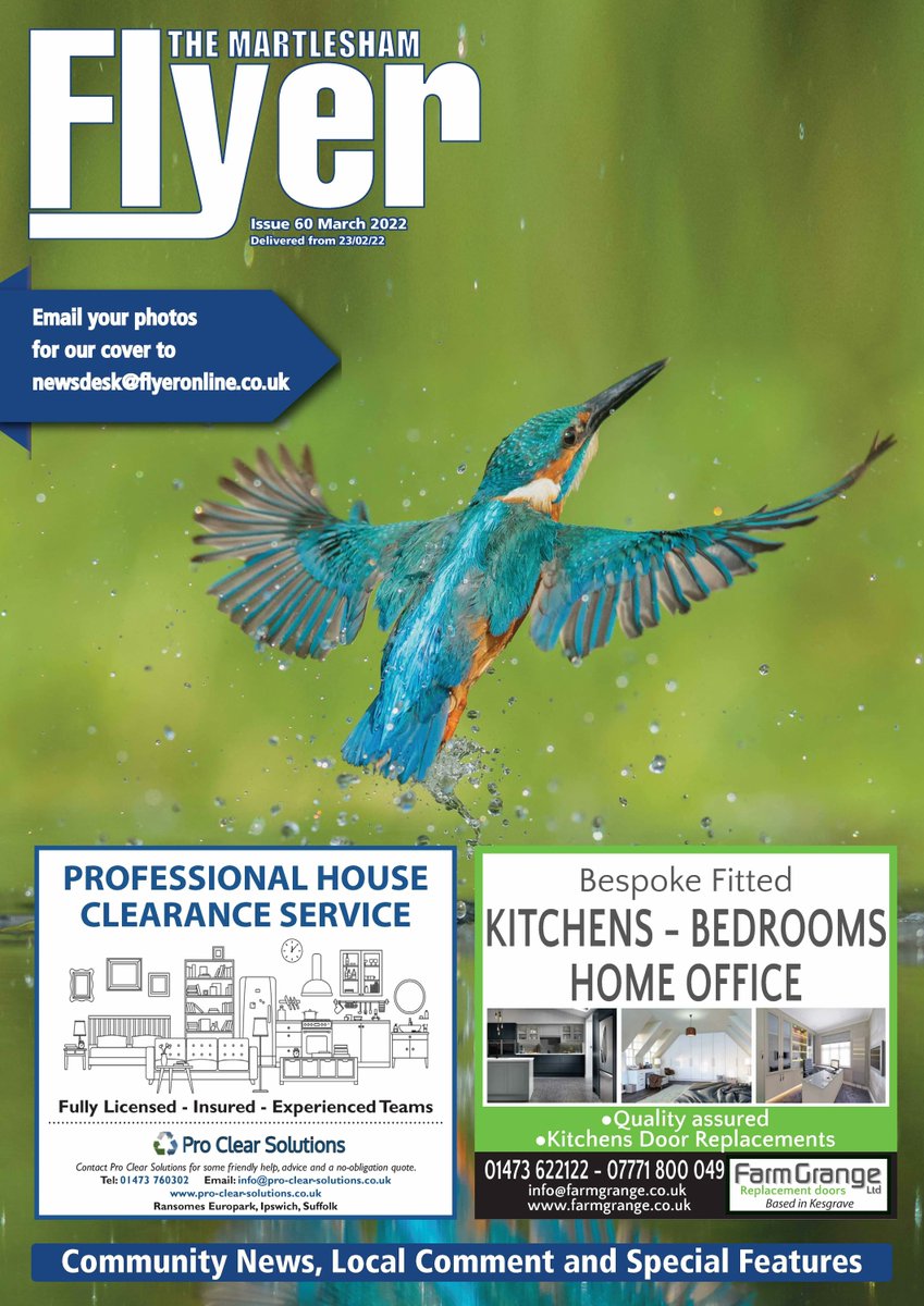 flyeronline's tweet photo. The Martlesham Flyer: March 2022 is now online!

In the March edition of the Martlesham Flyer. We have the March 2022 update from Martlesham Parish Council. And an update from Bright’s Orchard.

View via: https://t.co/c2p4zqWKBs

#martlesham #suffolk #news #updates https://t.co/cUcx9D8mj9