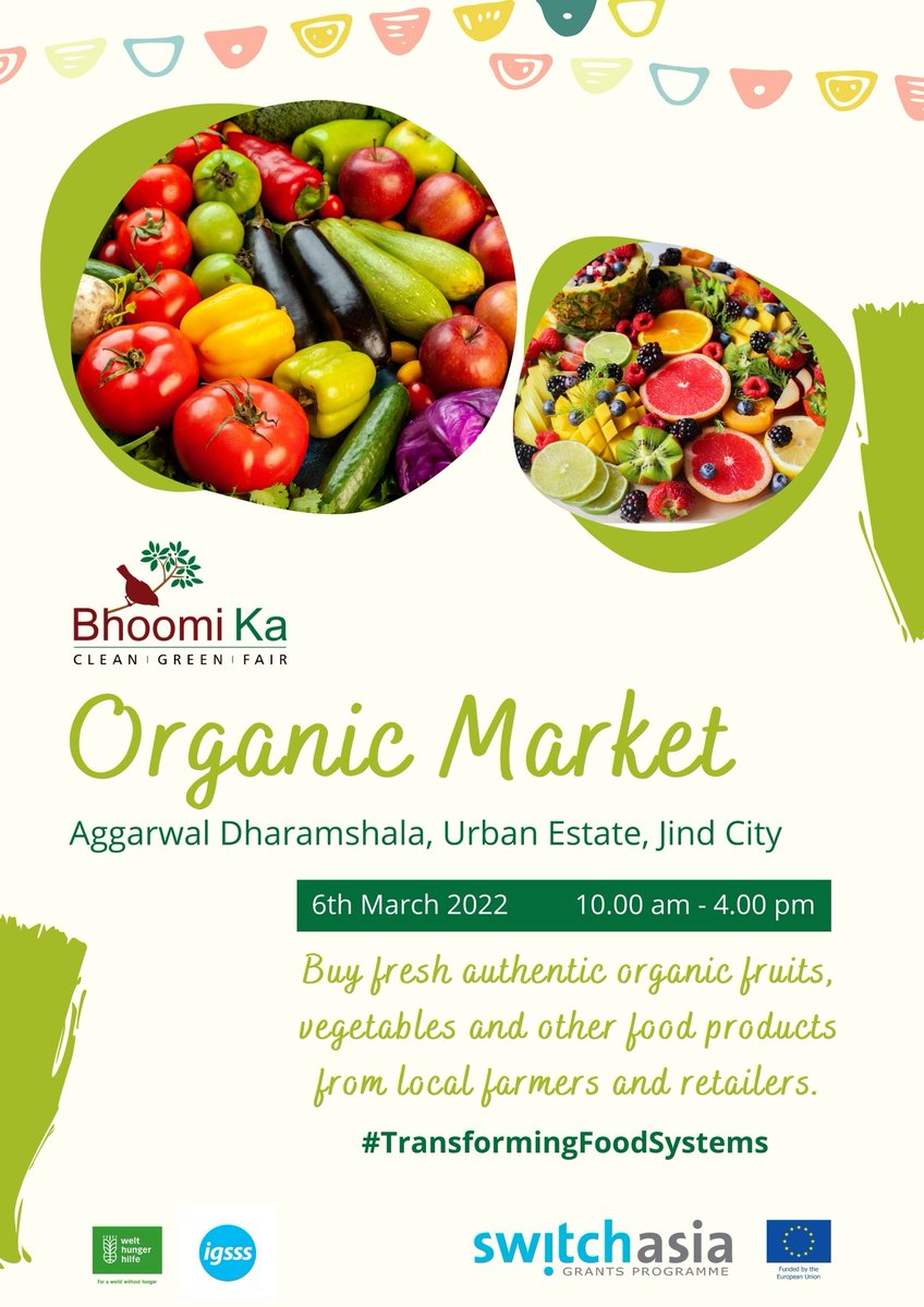 BhoomiKaEco's tweet photo. Meet the Food Heroes who will be there with fresh and organically grown produces at this Farmer Market. Your participation will #TransformFoodSystems and promote safe, insecticide and preservative free food. @EU_in_India @switchasia @WHH_India @IGSSS https://t.co/cXTKYxYnVD