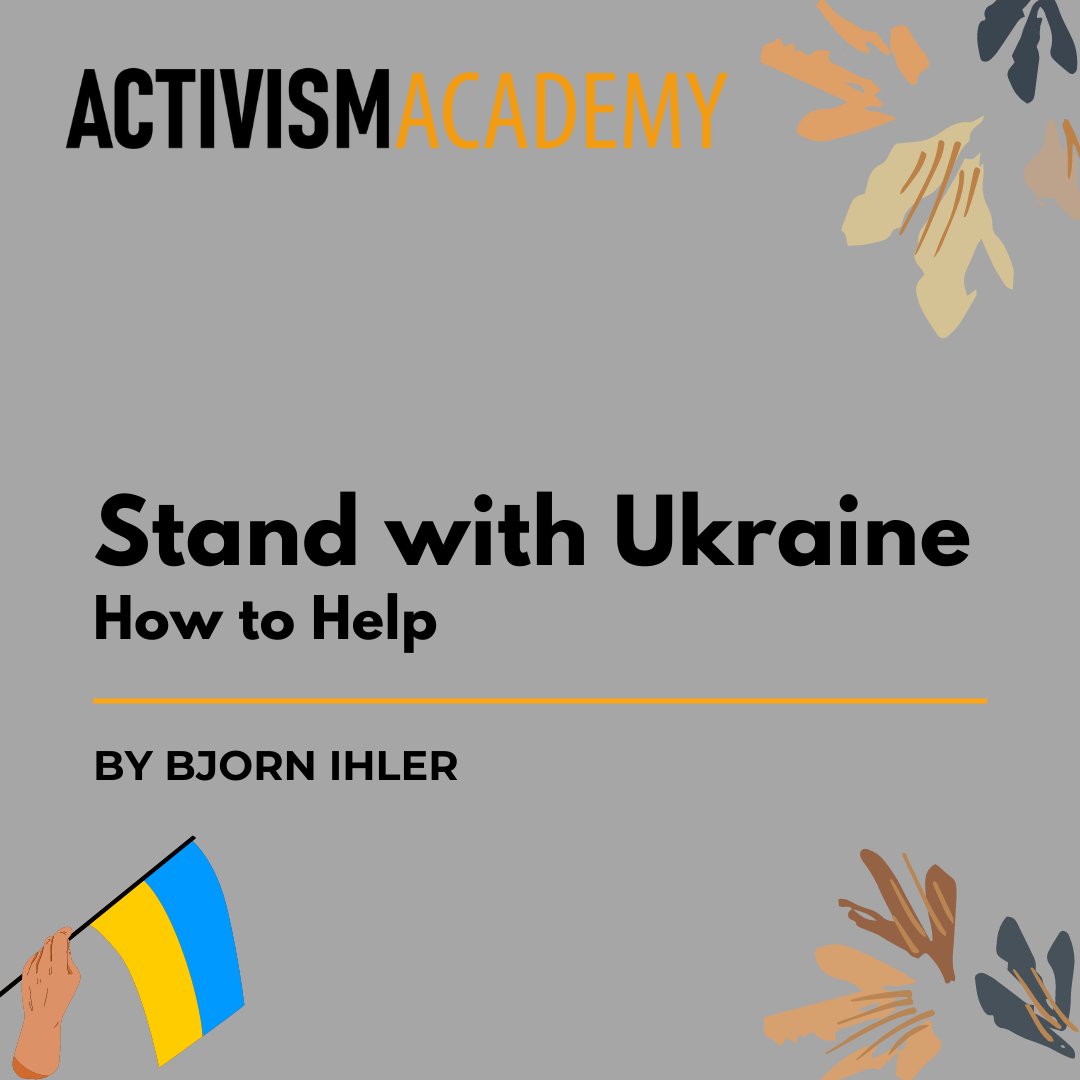 ActivismAcademy's tweet photo. We stand with the people of Ukraine. Against the unlawful imperialist attack launched by the Russian autocratic regime. https://t.co/f7D8bRhOtK https://t.co/D5dZop9SKi