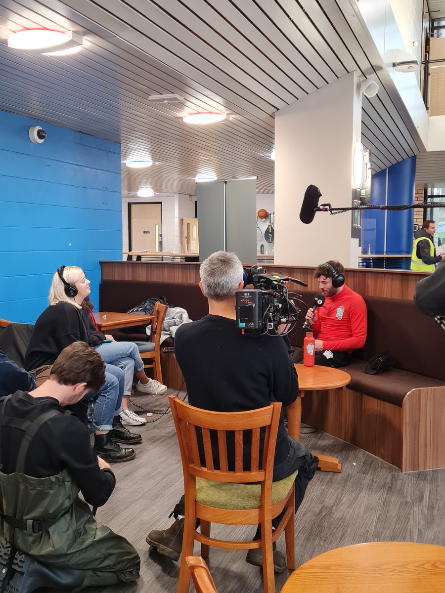 WV_Active's tweet photo. This morning the BBC Comic Relief team started day three of their rowing challenge at our very own WV Active Aldersley! 

We hosted @jordannorth1 and the team as he prepared to take on the his 100 mile row of the UK canal network. https://t.co/1sNC0LYgWn
