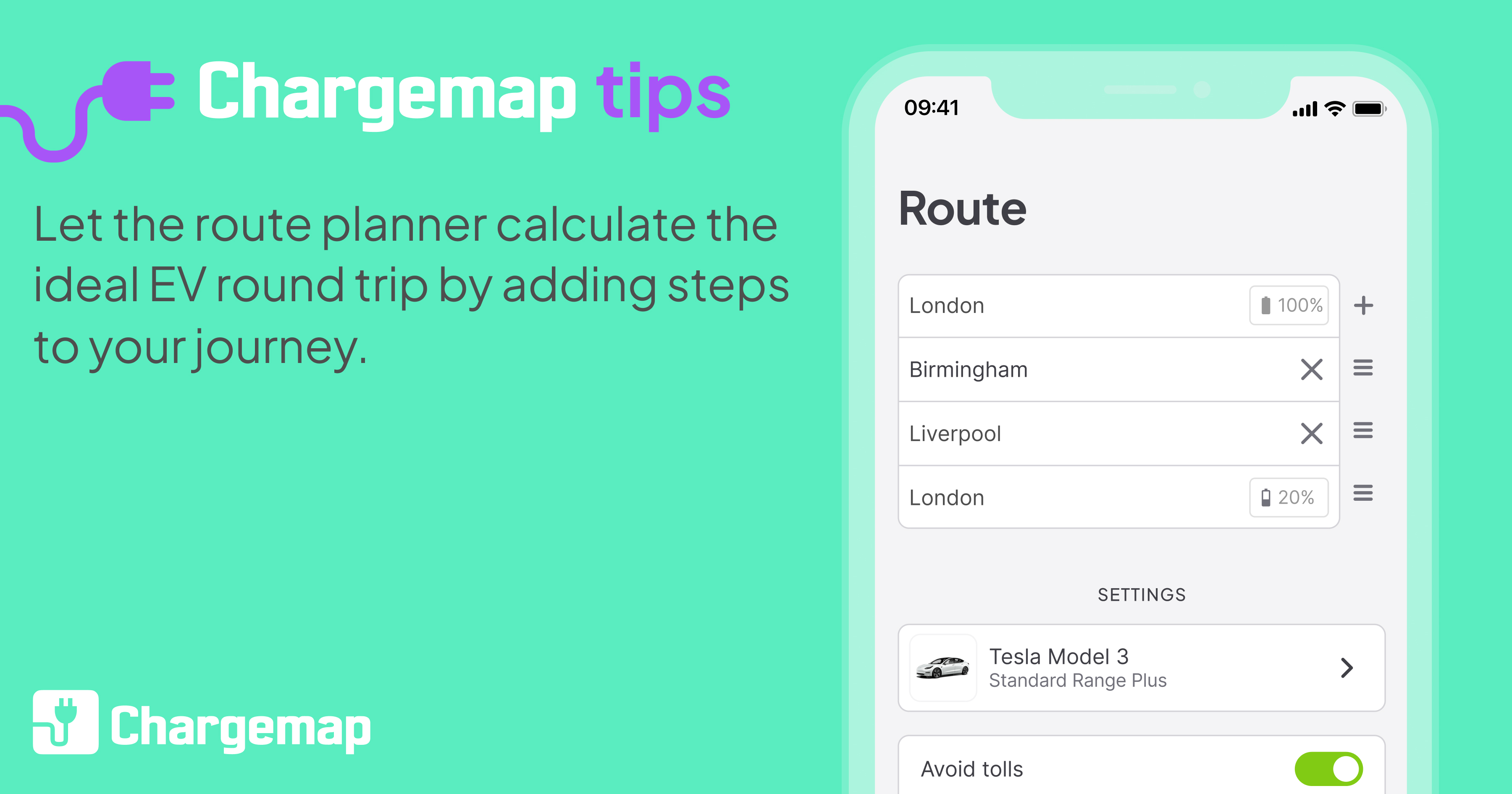 Round Trip Route Planner Chargemap On Twitter: "#Chargemap #Tips 🔌 In Our Latest Survey, We Had  Several Requests About Planning A Round Trip In @Chargemap. Simply Tap On  '➕' When Setting Up Your #Ev Journey To