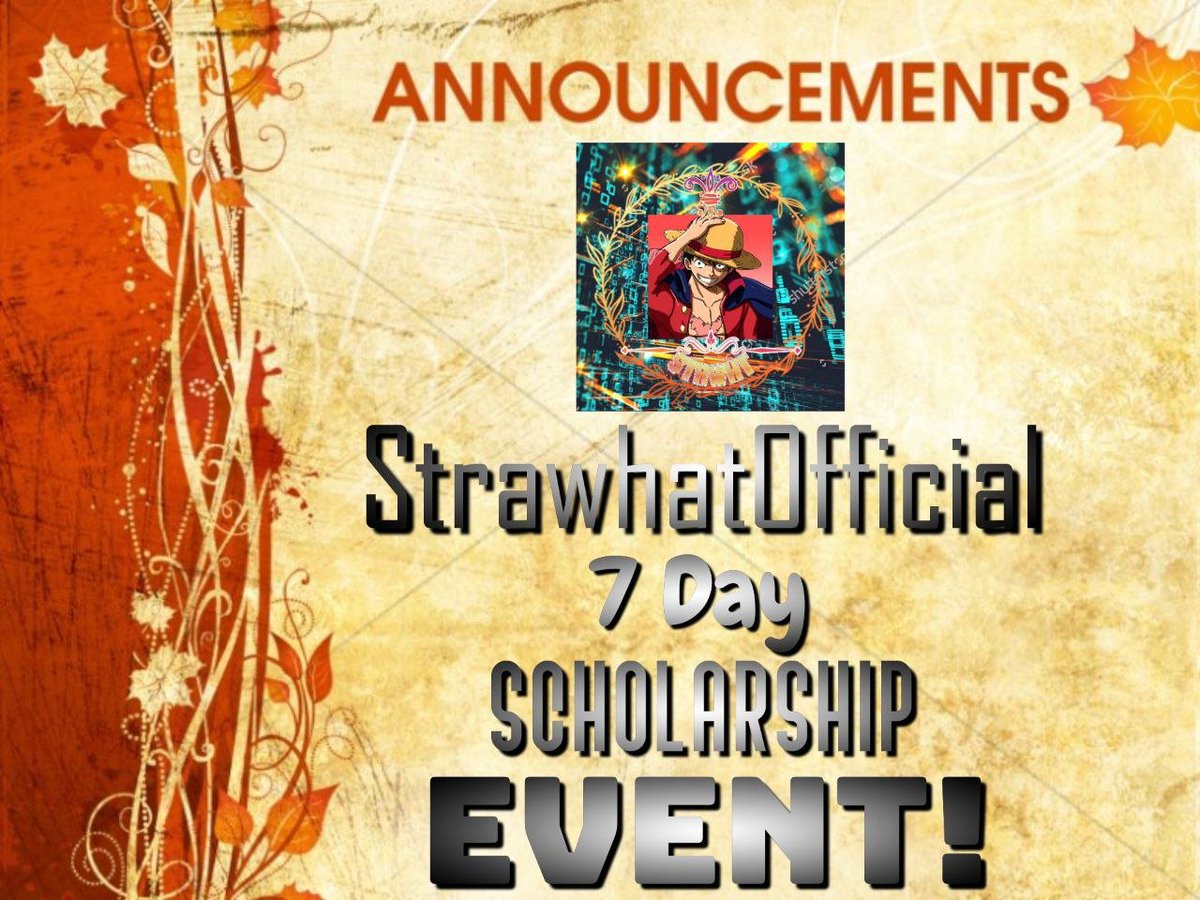 StrawhatOff's tweet photo. 📢7-Days SCOLARSHIP CONTEST!!📢

While we are waiting to breed more pegas to give PERMANENT scholarships, we decided to do a competition to win a 7-day Scholarship.
To participate, follow the rules:
(1/2) https://t.co/OvlZEI2u3T