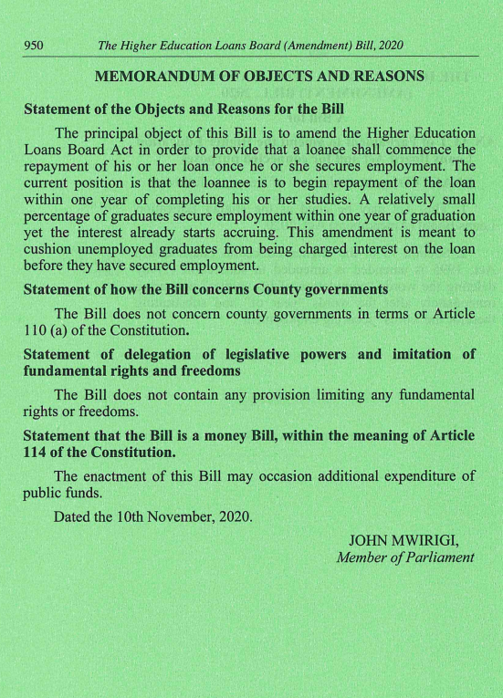 .<a href="/HonJPMwirigi/">Hon John Paul Mwirigi</a> moves that the Higher Education Loans Board (Amendment) Bill (National Assembly Bill No. 37 of 2020) be read a second time. #BungeLiveNA