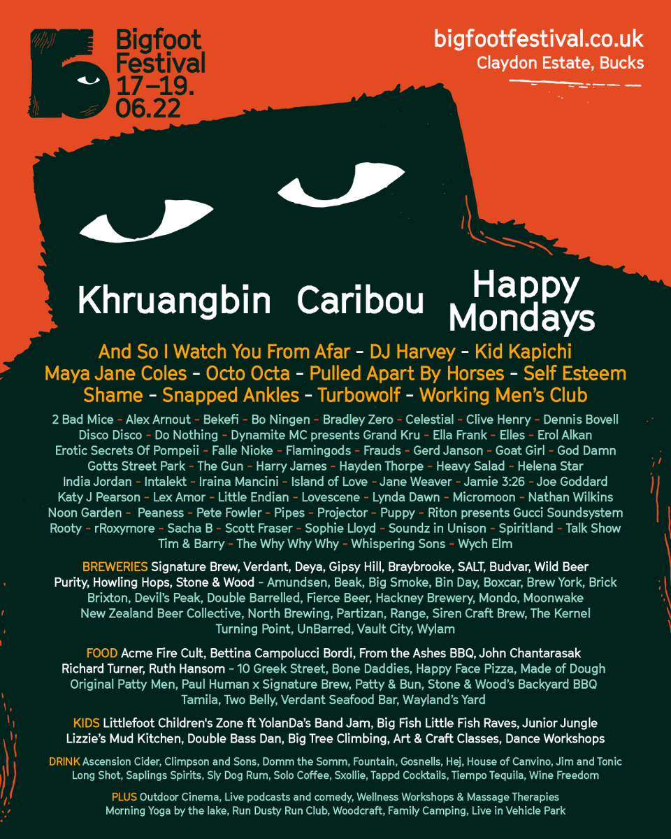 AscensionCider's tweet photo. Come find us @Bigfootfest alongside this amazing line up!

We'll be there with a load of fruity bevs to share with all you budding Cidernauts. 

Good music, awesome food, fruity bevs. 
What more do you want?! https://t.co/JcUi7gda2U