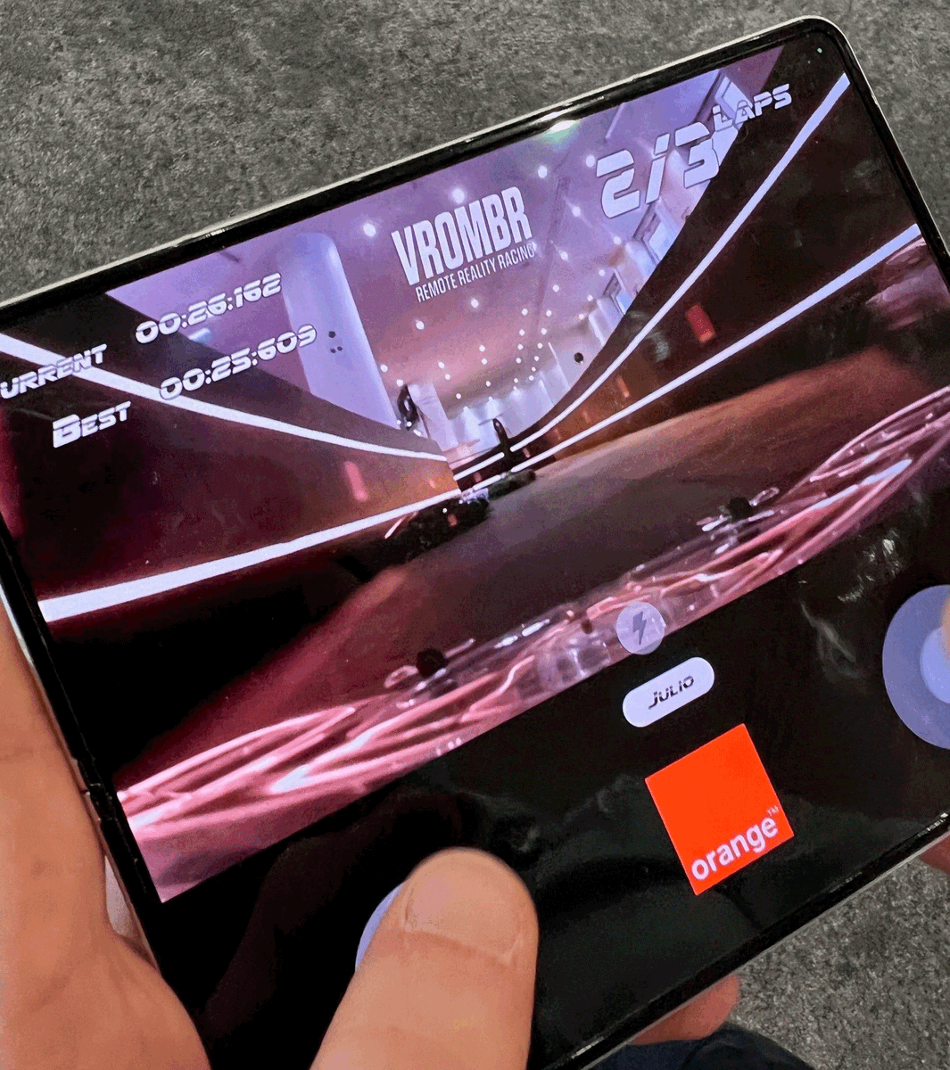 Vrombr_RRR's tweet photo. After 2 days at #mwc2022, Vrombr #remoterealityracing game has been played by +550 players, while they were completing +730 races, running more than 32km during +24h of playing time!
Stop by the Orange booth to try it yourself!
#5g #remotereality #futureofgaming #esports https://t.co/ewtpQQCwgL