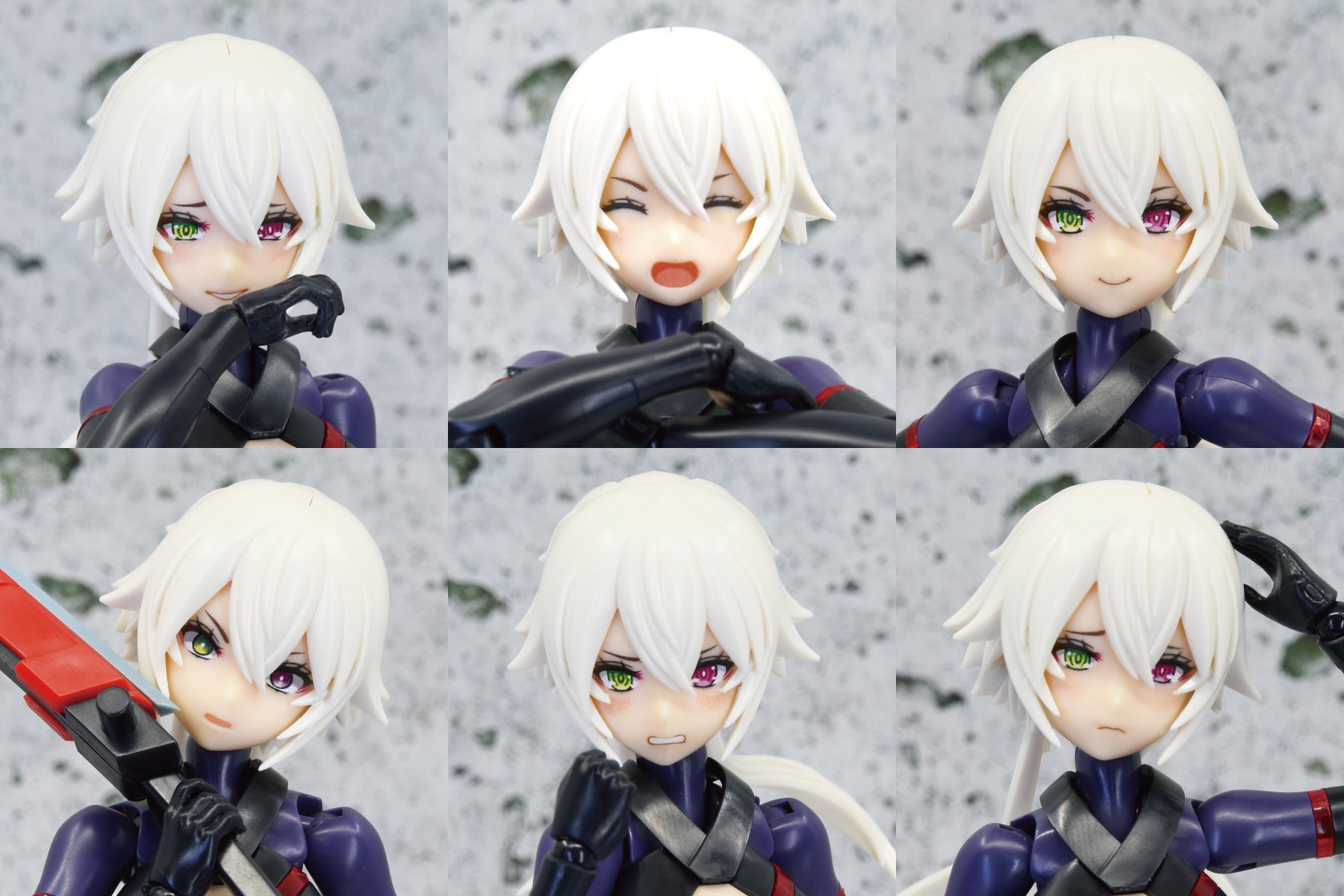 muscuto スサノヲ顔パーツ六種+髪 メガミデバイス - プラモデル muscuto スサノヲ顔パーツ六種+髪 メガミデバイス - プラモデル
