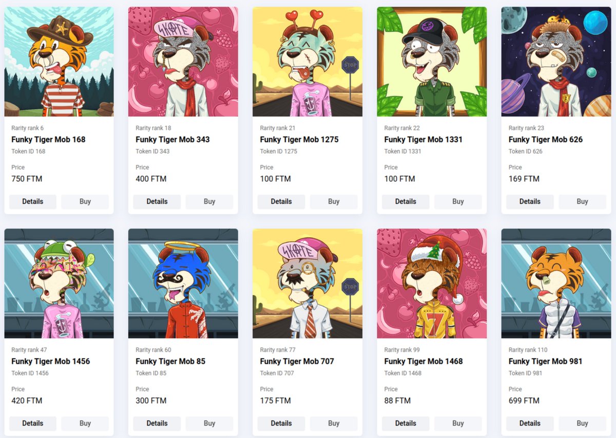 Holders seem to know the potential of these Funky Tigers 🐯

Although the market is slow, we are working quickly on getting the Mint-A-Bear collection 🐻

Minting for 20 $FTM 🪙

We will soon ask the community for some decisions on the direction of this project 👑