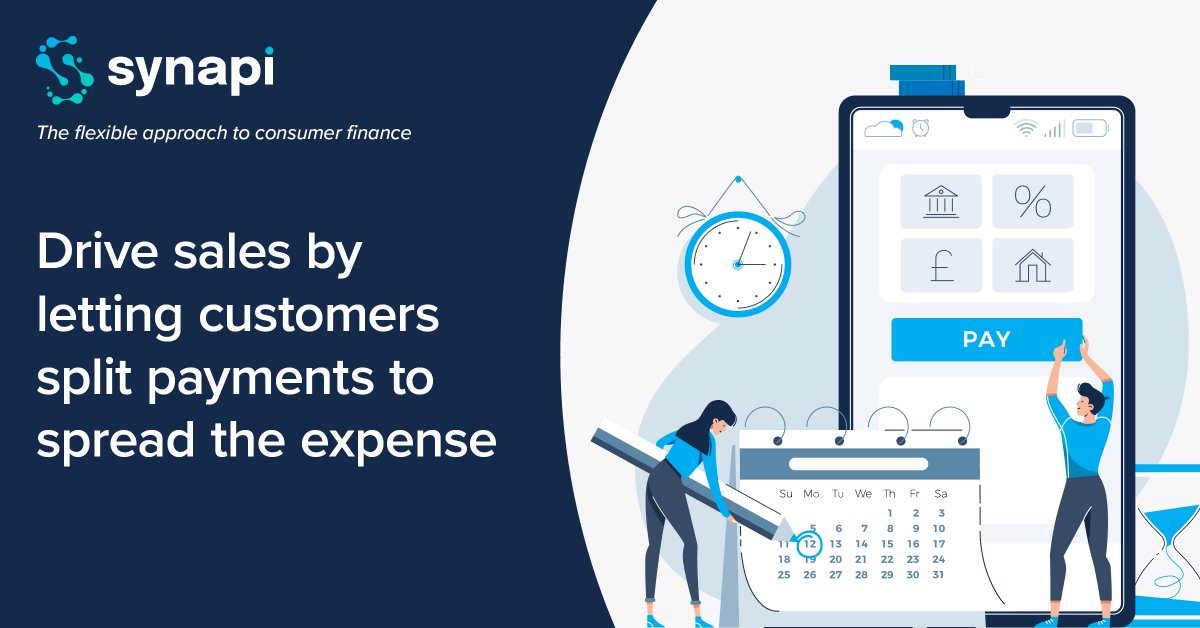 SynapiTech's tweet image. Why do you need Synapi? Convert shoppers that would normally abandon their basket, allow consumer payments to be spread out, tailor your solutions to your shoppers needs and plug in to your existing checkout infrastructure. 
bit.ly/3dAkw6X 
#retailfinancing #bnpl