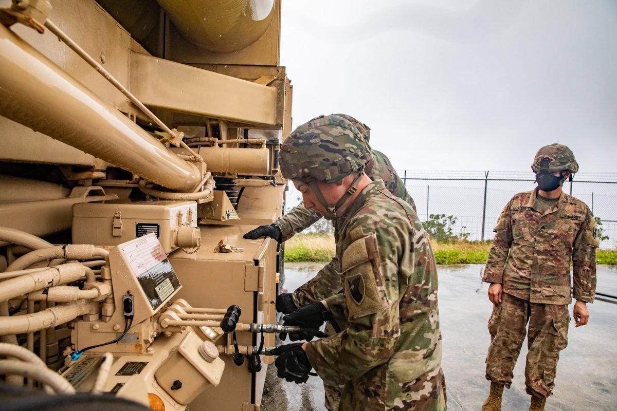 E-3 Batt, relocated a THAAD launcher away from its original location on Guam, March 1. The crew moved a short distance from its original location to test the Remote Launch Kit, that enables the launcher to be moved, emplaced and ready to fire, without the use of a fiber cable.