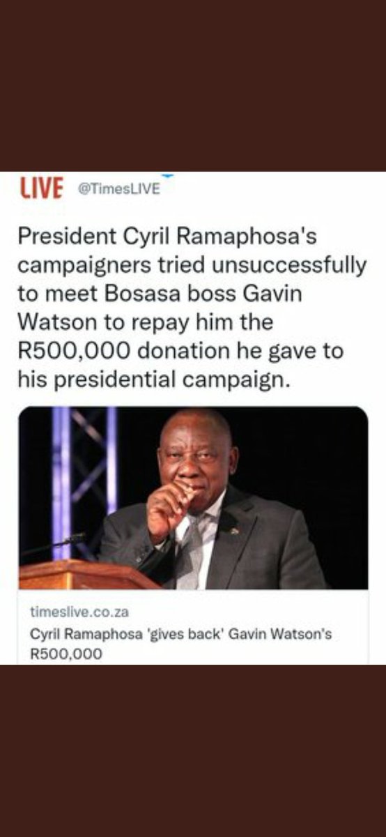 SeanGoss26's tweet photo. 🤣🤣🤣🤣🤣🤣🤣🤣🤣South Africa a joke mos, let alone a "crime scene", so Andile Ramaphosa following in dad's footsteps..Steinhoff tried that same kak of "repaying"..LMAO! https://t.co/U9ICLqq0N9