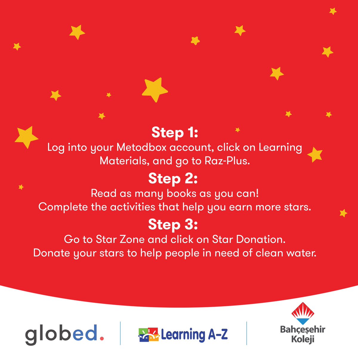 bahcesehir_k12's tweet image. 📣 Bahçeşehir Koleji, Globed ve Unicef iş birliğiyle düzenlenen “Clean Water Donation" başlıyor!

💦 İlkokul öğrencilerimiz kitap okuyarak dünya çapında temiz su ihtiyacı olan bölgelere katkıda bulunacak!

📆 1 Mart- 25 Mart