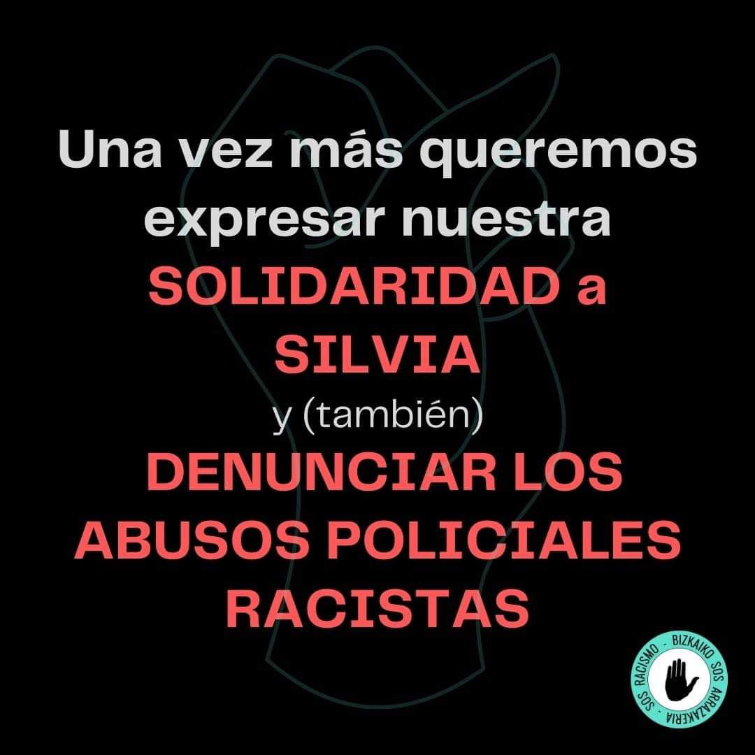 ✅ Basta ya de racismo y violencia policial. Stop impunidad policial. ¡Exigimos #JusticiaParaSilvia #InpunitaterikEz
<a href="/gob_eus/">Eusko Jaurlaritza - Gobierno Vasco</a> <a href="/ertzaintzaEJGV/">Ertzaintza</a> @jerkoreka