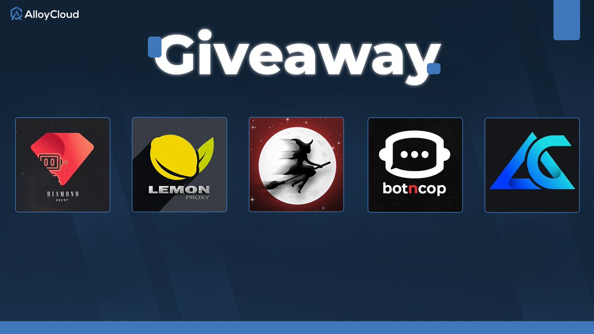 Let's kick of March with a 🔥 Giveaway!

<a href="/AlloyBot/">Alloy Cloud Bot</a> x1 Monthly
@OfficialBotNCop x1 Monthly
<a href="/WickedCashout/">Timeframe</a> x3 Free Labels
<a href="/Diamond_proxies/">Diamond Proxy 💎</a> 2GB Data x3 Winners
<a href="/LEMONPROXY2020/">LEMONPROXY</a> 2GB Data x3 Winners

Follow all accounts. ❤️
Retweet. 🔁
Tag 2 friends. 😃