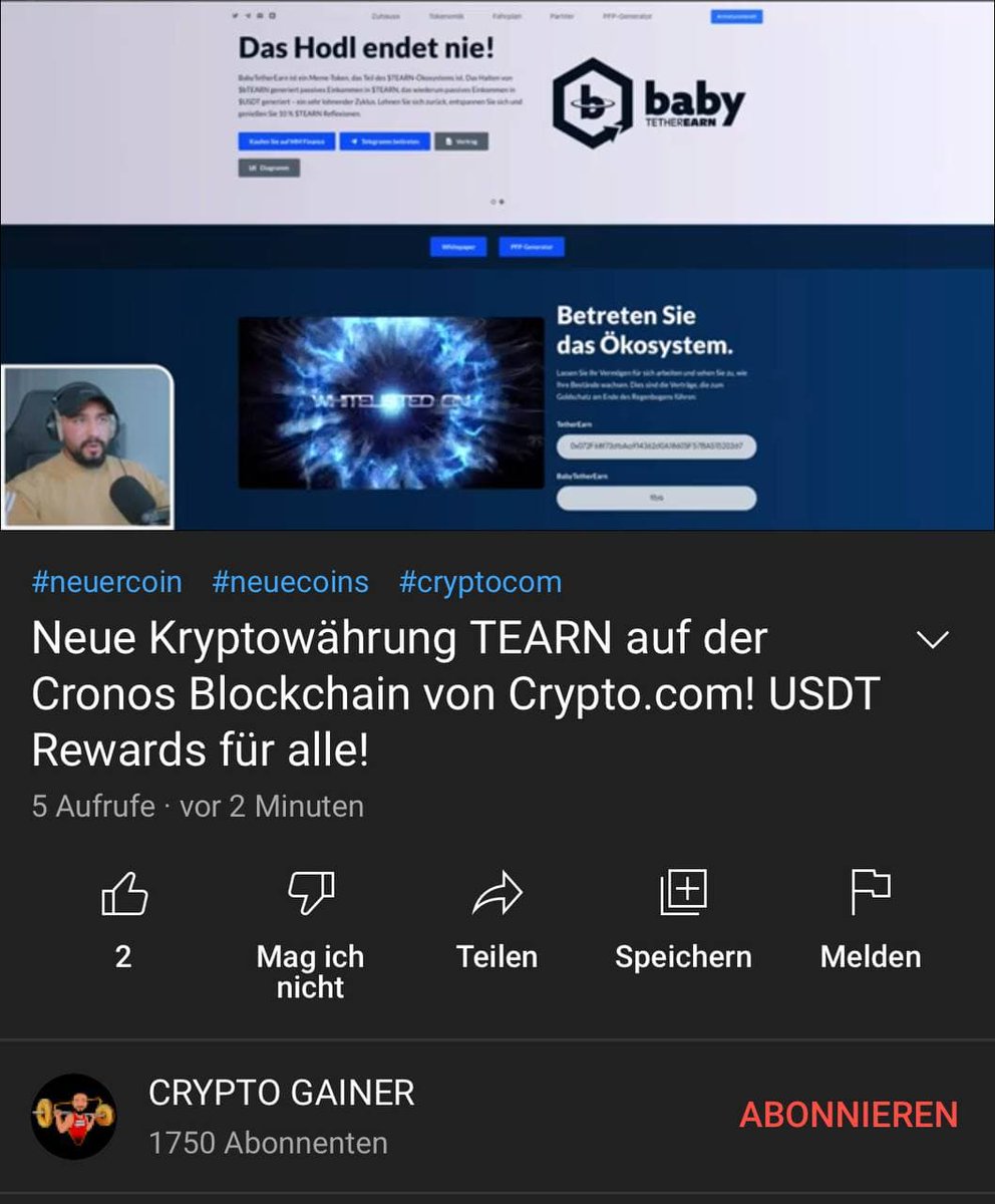 TetherEarn's tweet image. Thank you Sinbad for this great video 🤩

Watch it, enjoy it and show some love 💥

youtu.be/kqIqKa3i50g

#TetherEarn #CRO #crosschain #crofam #Cronoschain #Cronos #TETHER  #cronosnetwork #ElonMusk $TEARN $USDT