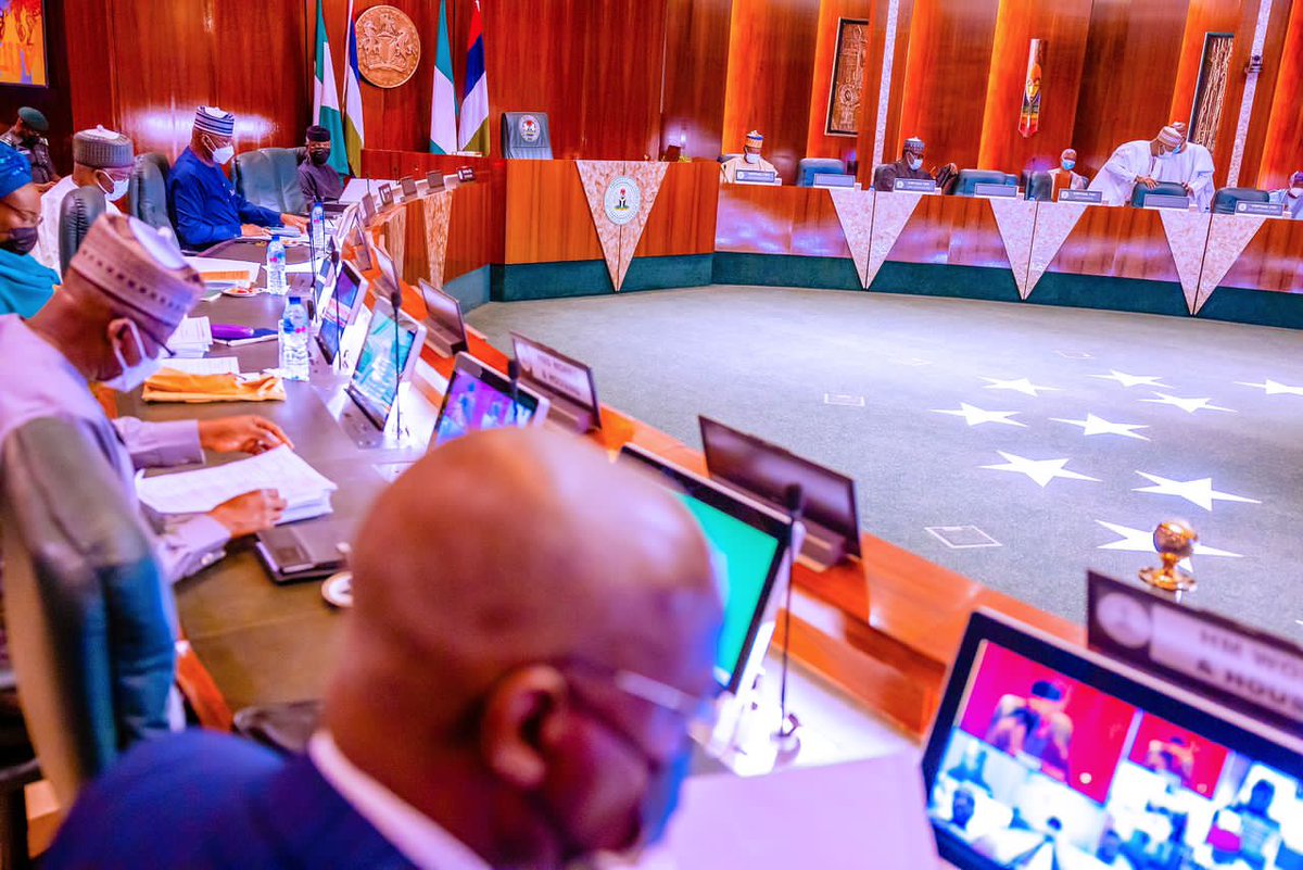 biyora1's tweet photo. Vice President @ProfOsinbajo SAN presides over the Federal Executive Council at the Council Chambers in the Statehouse, Abuja. 2nd March, 2022. https://t.co/zXyQPuhluG