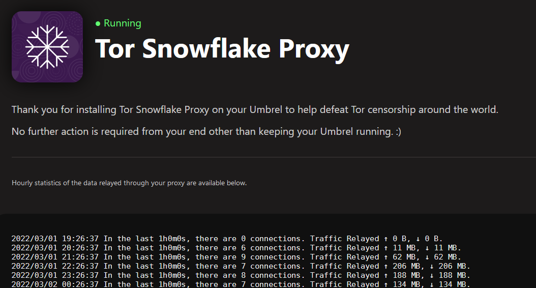skypupster's tweet photo. Hopefully this can help the people of #Ukraine with communications/contact in some small way. 

Thanks to #Umbrel for adding this to their app store.

#Snowflake #TOR #StandingWithUkraine #Raspberrypi https://t.co/wnz4aDMeq3
