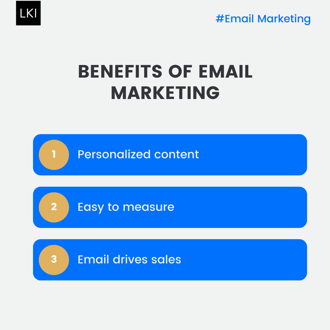 Email Marketing benefits 💻

Here are a few reasons why email marketing is important and how it may benefit your organization:

Email marketing is easy to measure 🧑‍💻

Personalized content ⌨️

Email marketing drives sales 💸

#emailmarketing #marketing #tips #marketingstrategy