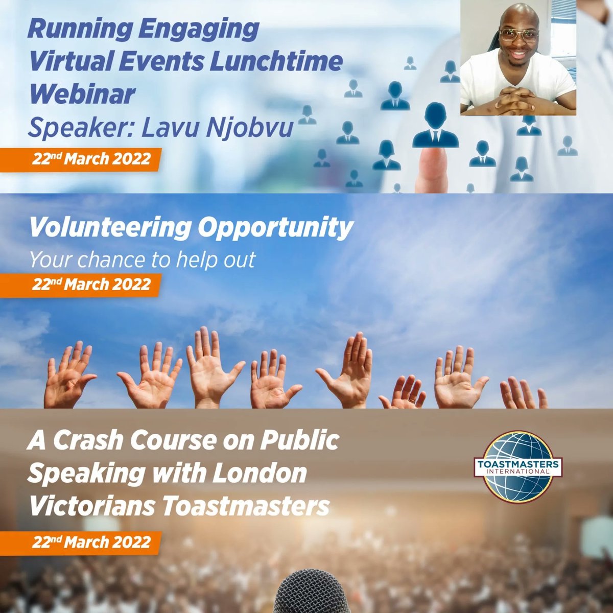 22 March ‘22: SAVE THE DATE!

We’ve got not one, not two, but THREE opportunities for you to participate.

Keep an eye out for more info to help you choose!