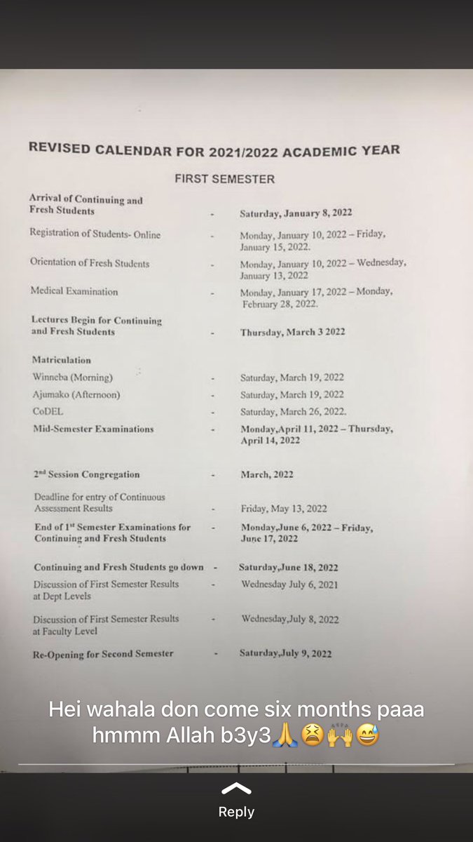 New Timetable for University of Education,Winneba