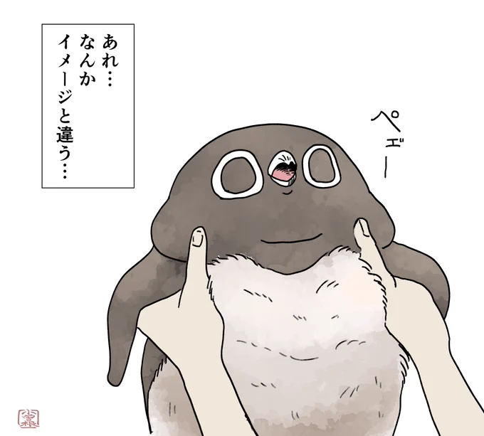 【ふてぶて】
抱き上げられるアデリーペンギン。これは相手を挑発してますね、完全にナメきってます。
#アデリーペンギン 