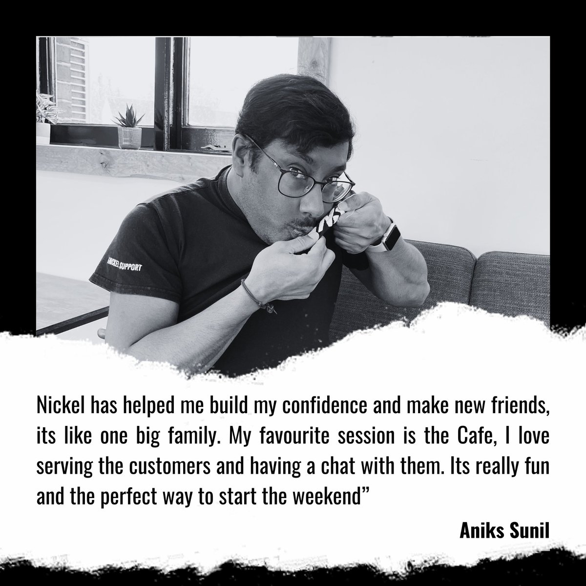 NickelSupport's tweet photo. Aniks is one of our longest standing trainees and has tried every single one of our sessions over his time here. He's been sharing with us his favourite sessions and what he loves about coming to Nickel.
#socialenterprise #learningdisabilityservice #learningdisability #sutton https://t.co/cMrlRhl8E6