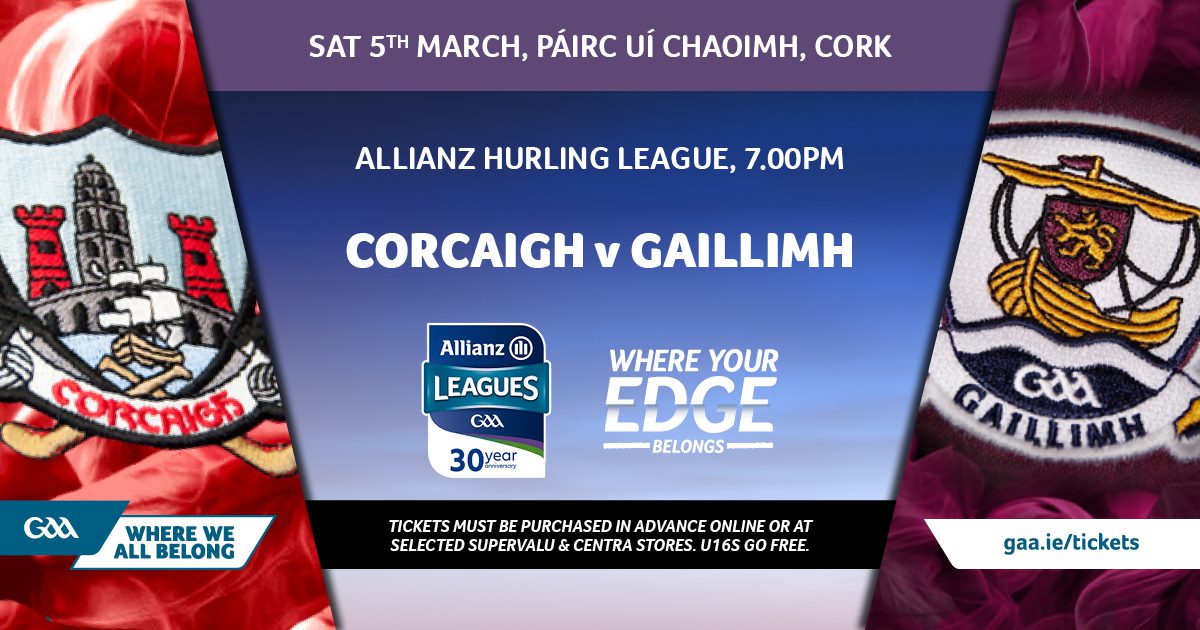 Cork GAA on Twitter "Allianz Hurling League Division 1 Group A Round 4