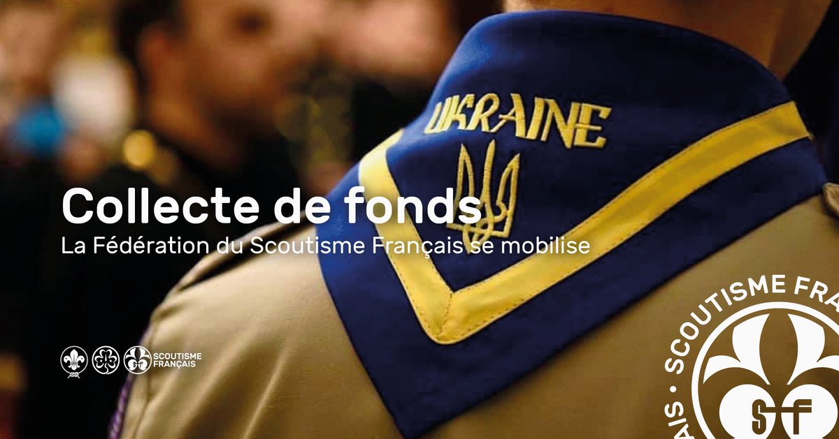 ScoutismeFR's tweet photo. 🇺🇦 Le @ScoutismeFR se mobilise pour collecter des fonds au profit des populations ukrainiennes : https://t.co/ksDBMVHi00
#StandTogetherForPeace #ForHerWorld @sgdf @EEUdF @EEDF_officiel @EDLN_officiel @EEIF_officiel @ScoutsMusulmans @wagggsworld @worldscouting https://t.co/Ac1dKPU5Yc