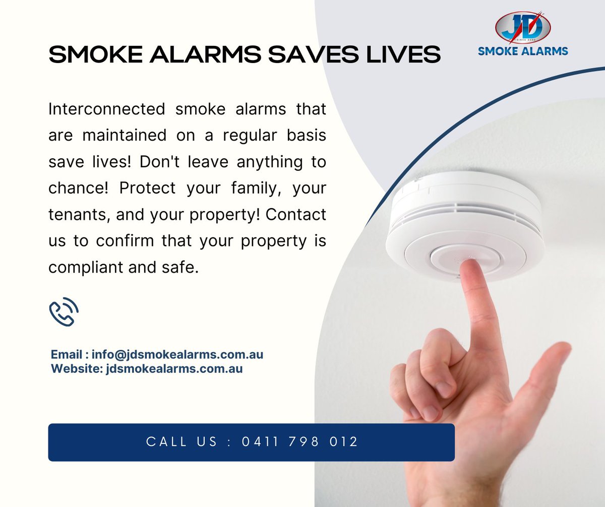 Call 0411 798 012 
Email : info@jdsmokealarms.com.au
Website: jdsmokealarms.com.au
 #brisbane #brisbanerealestate #smokealarmcompliance #willyoubeready  #smokealarmssavelives #smokealarmbrisbane #jdelectrical