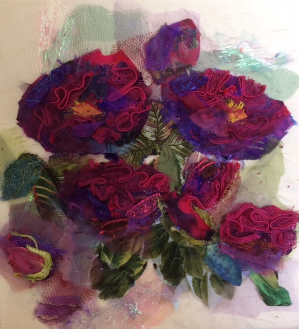 Hello all for #RoseWednesday this picture of #rose #RhapsodyinBlue was a #commission!  #textiles #textileart