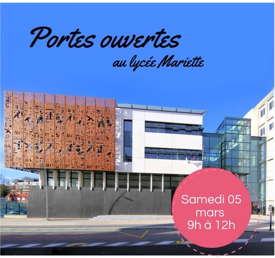 Venez découvrir notre établissement le Samedi 05 mars de 9h à 12h ! 
#lyceemariette #boulognesurmer