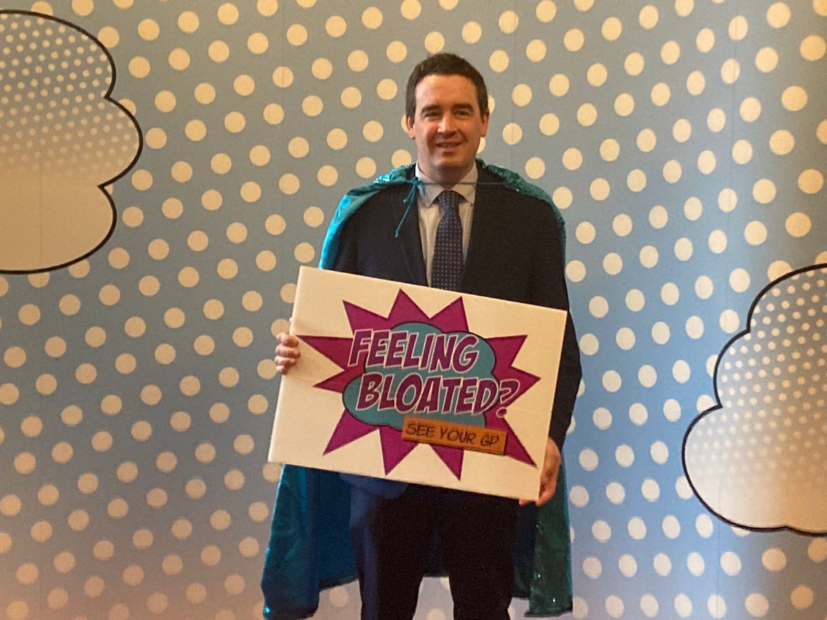 Thank you <a href="/JamesDavies/">Dr James Davies</a> for becoming a Teal Hero for #OvarianCancerAwarnessMonth! 

Contact your GP if you’re experiencing persistent bloating, a key symptom of #OvarianCancer.