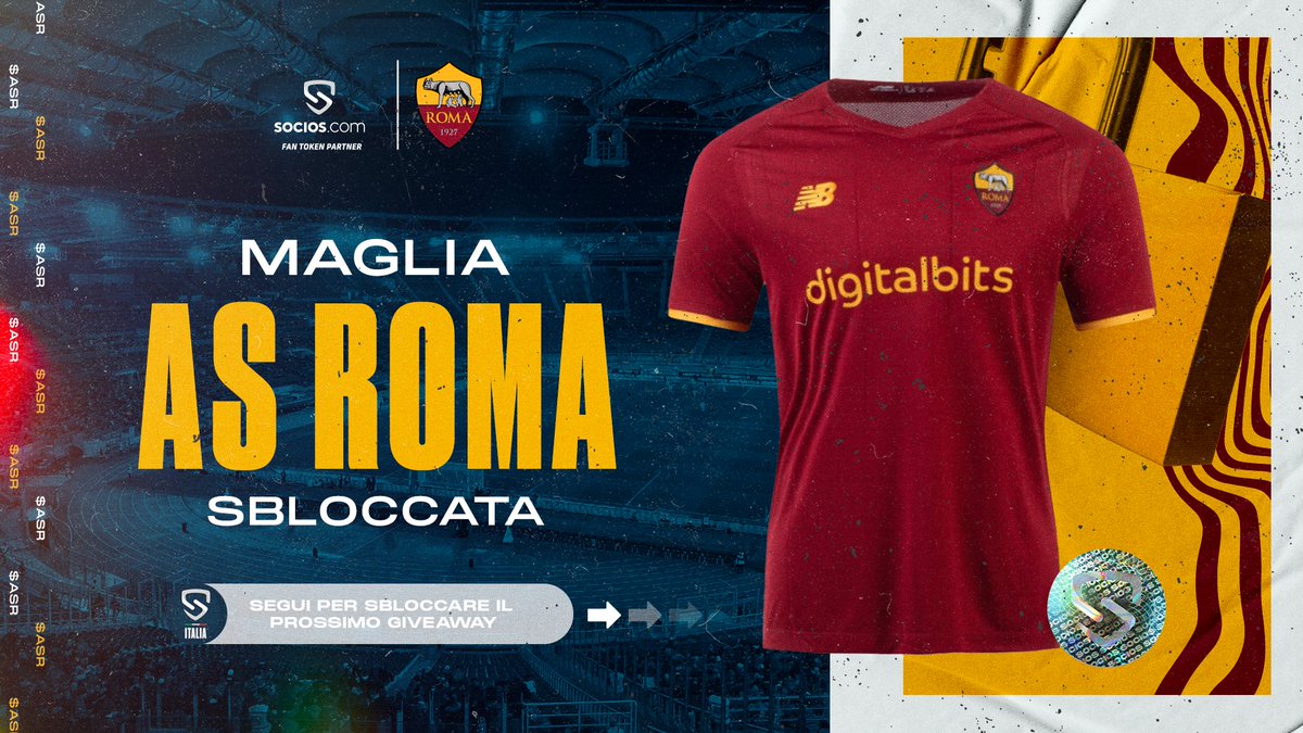 SociosItalia's tweet image. 🔓 GIVEAWAY

Vinci una maglia autografata dell'@OfficialASRoma:

✅ Segui @SociosItalia
✅ Retweet
✅ Commenta #EPoiNeRestano1000

$ASR ⚡️ $CHZ