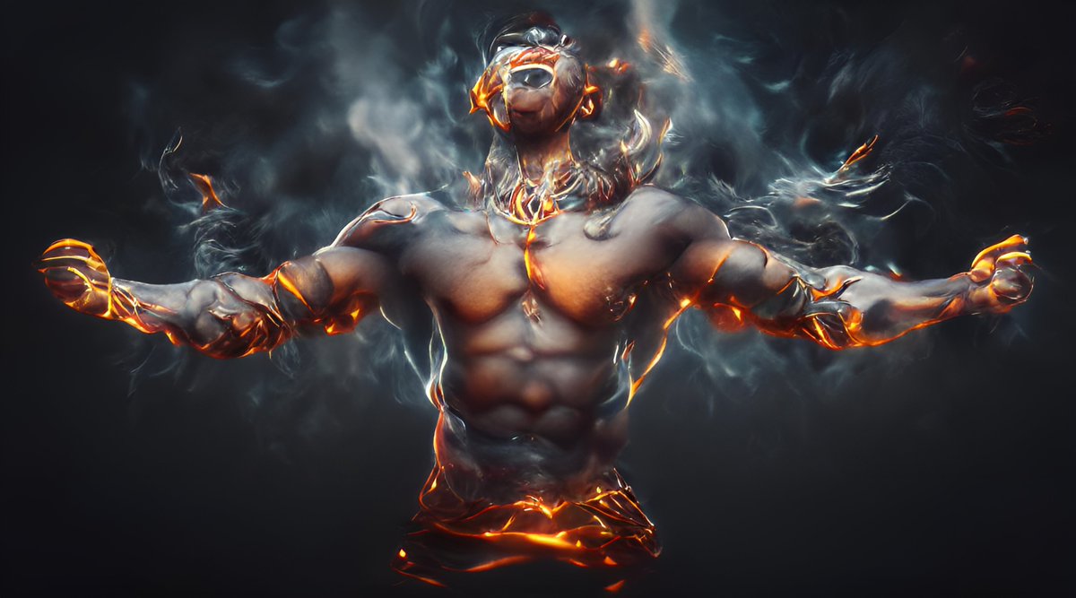 From my ''Special Gods" collection, it will get a new piece after the first one is sold. 
0.1 $Eth <a href="/opensea/">OpenSea</a>  1/1 NFT
''Faceless fire god''