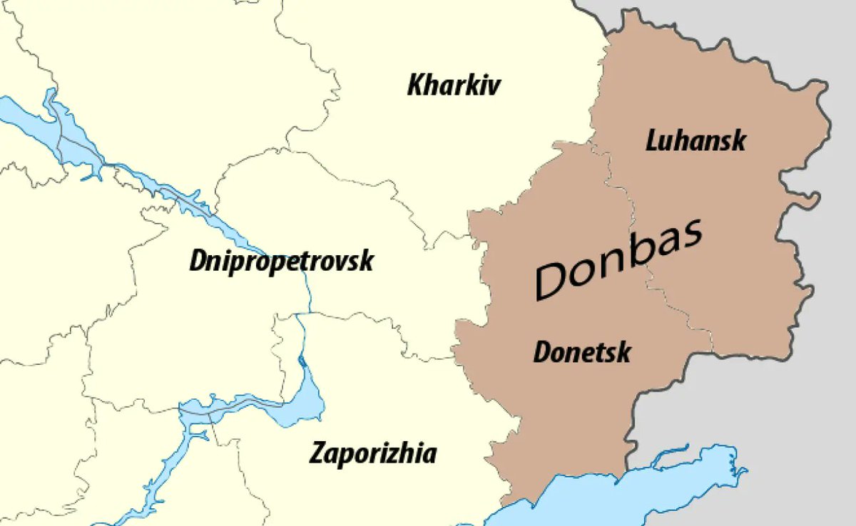 elOrdenMundial's tweet photo. 🇺🇦⚔️🇷🇺¿Por qué el Donbás es tan importante en el conflicto entre Rusia y Ucrania? 

Desde el 2014 las fuerzas prorrusas y ucranianas se disputan este territorio. Putin justificó la invasión de Ucrania hablando de "una operación especial en el Donbás".
 
🧵Hilo explicando qué es⬇️ https://t.co/4WptDBuV33