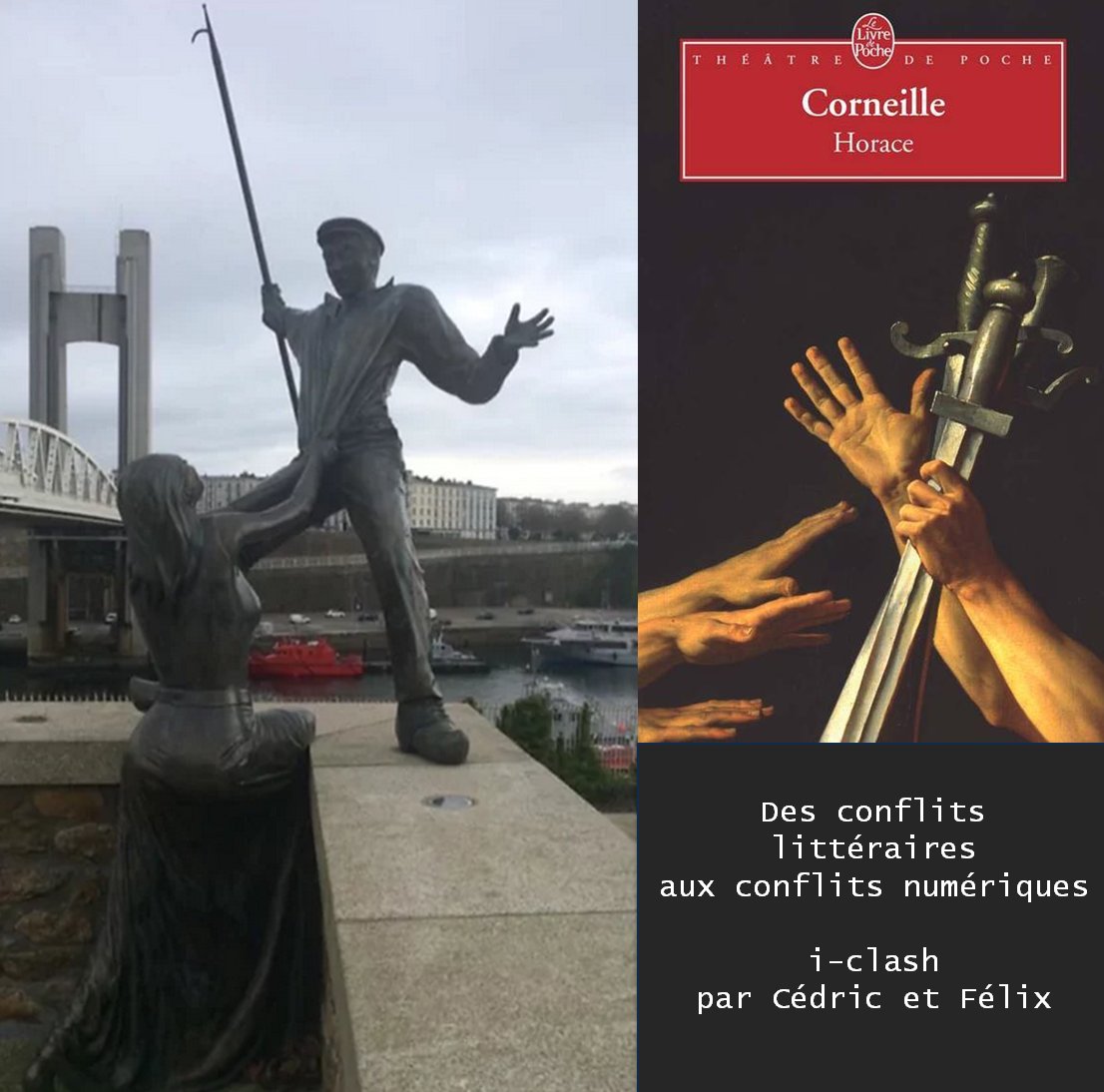 ivoix's tweet photo. "Dans une optique de numérisation du clash, nous l'avons réalisé sur notre propre site" : #iclash versifié et numérisé de Cédric et Félix autour de la pièce "Horace" de #Corneille https://t.co/0sj0Koao0H https://t.co/TRCozny7QM
