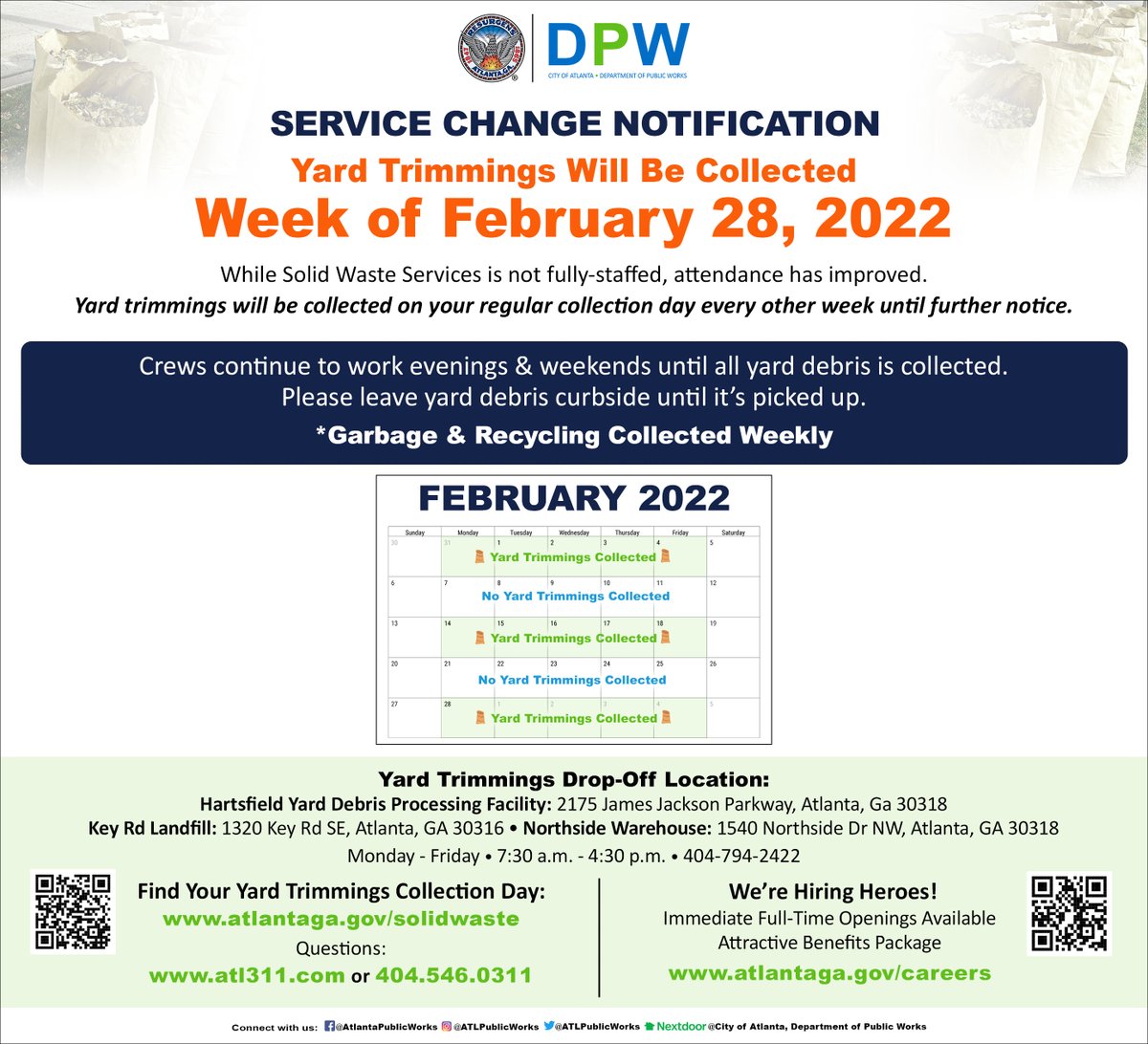 City Of Atlanta Trash Pickup Schedule 2022 Atlpublicworks (@Atlpublicworks) / Twitter