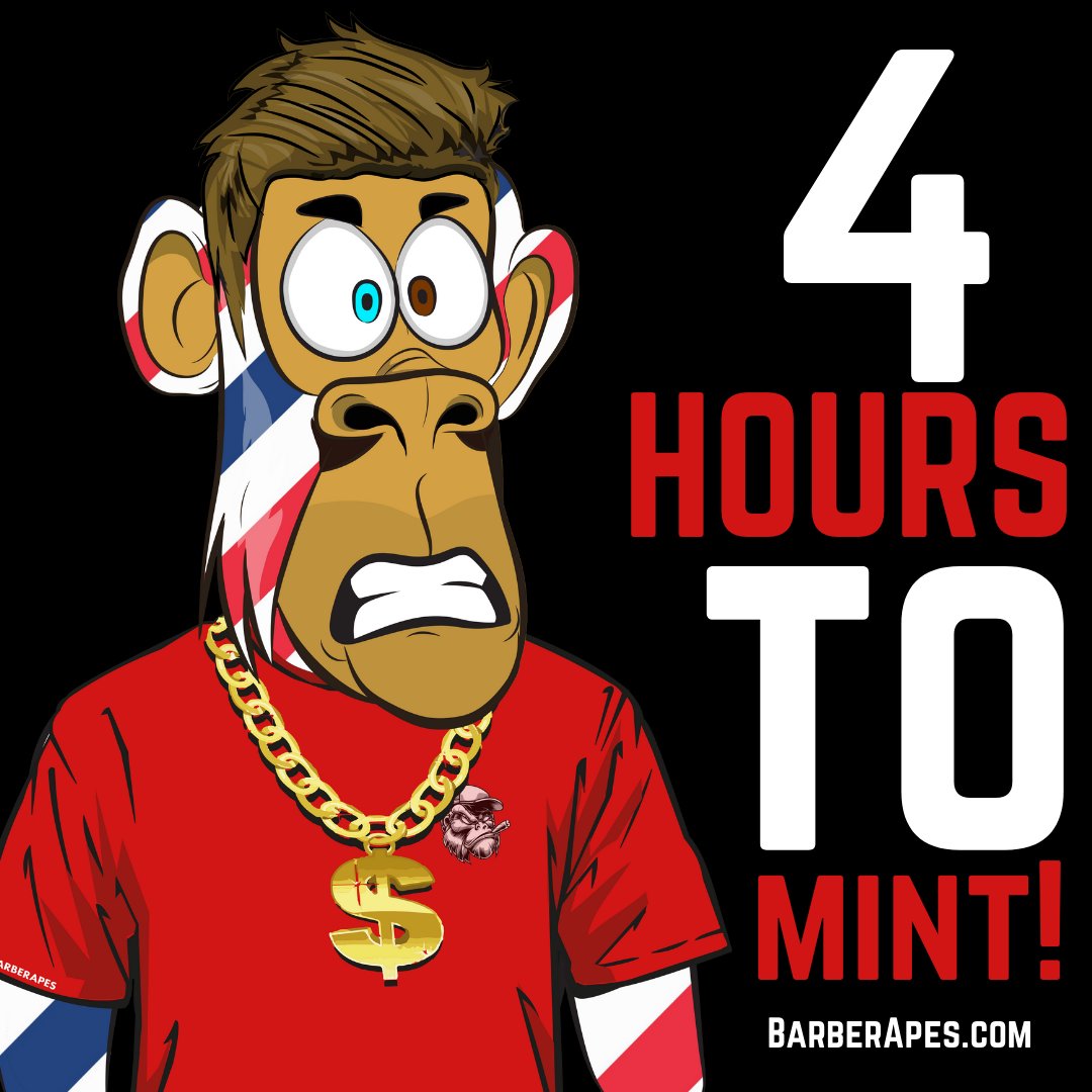 GRAND LAUNCH IN 4 HOURS!

#Barber X #NFT project with great potential is here!

Do not sleep on this investment opportunity!

FLOOR PRICE IS ALREADY 2.5 SOL!

#NFTCommunity #NFTdrop #nftart