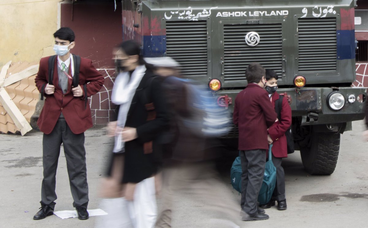 vikarsy's tweet photo. Schools reopen in Kashmir after remaining closed for more than two years due to covid19 pandemic and abolishing of article 370 in 2019.

Photograph @vikarsy 
#Kashmir https://t.co/ORjRIdlVO6