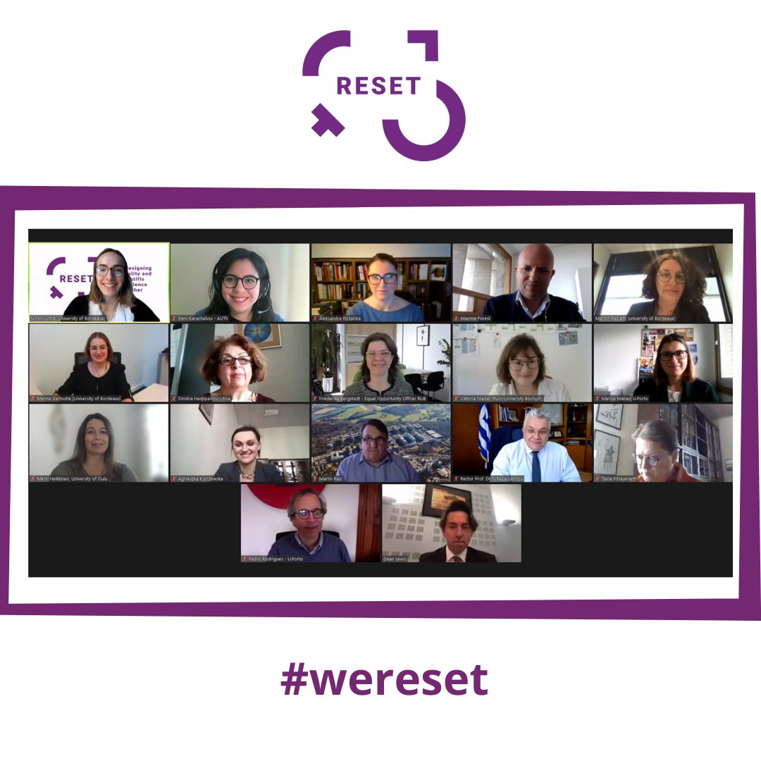 Reset_EUproject's tweet photo. Today is a very important day for RESET! The #Rectors and Vice Rectors of participating Universities discuss their Joint Statement for #Equality, #Diversity and Scientific #Excellence
#resetgenderequality #redesignequality #wereset #resetequality #gender #h202020 #weresetforlife https://t.co/pR0SLxrBHB