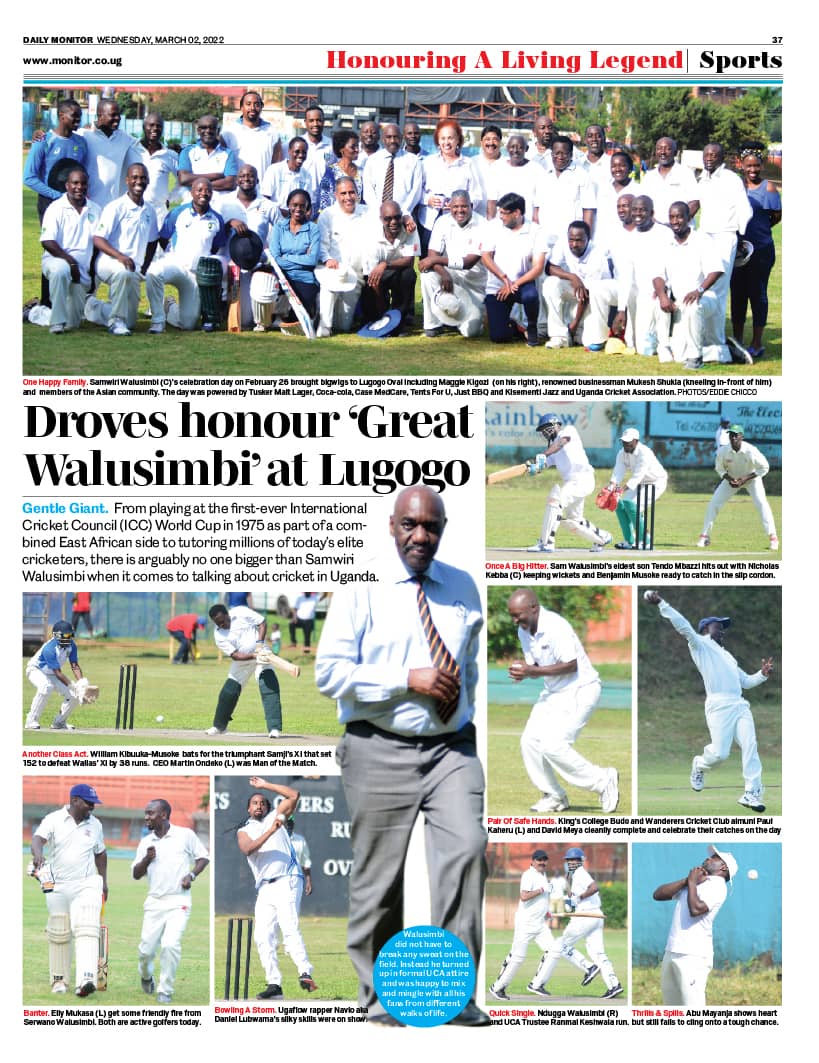 Daily Monitor Sports (@monitor_sport) on Twitter photo Cricket pictorial by <a href="/Kujooga/">Eddie Chicco</a> | Honouring a living legend: Droves honour 'Great Walusimbi' at Lugogo Cricket pictorial by <a href="/Kujooga/">Eddie Chicco</a> | Honouring a living legend: Droves honour 'Great Walusimbi' at Lugogo