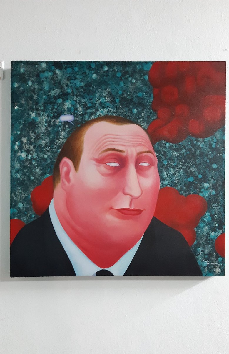 'THE DICTATOR'
My painting 2008
Acrylic on canvas.
#Putin #dictator #DictatorPutin #NoWar #UkraineCrisis #Ukarine  #artwork #painting #contemporarypainting #contemporaryart #NFTartist #JittagarnKeawtinkoy