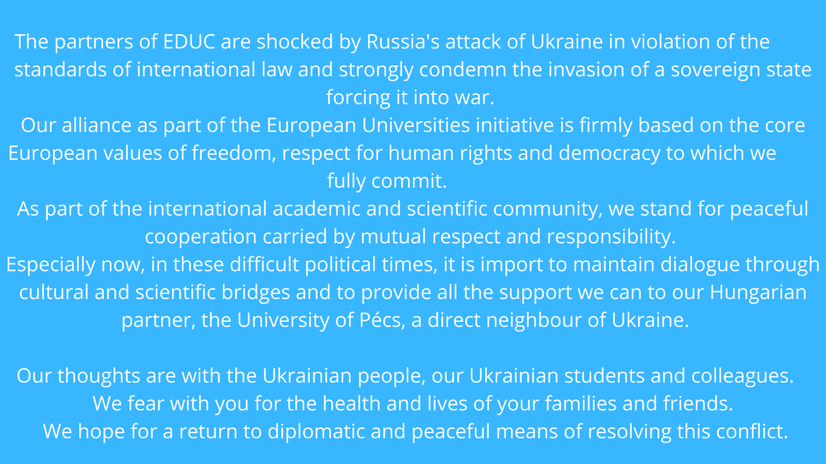 EDUC stands with the Ukrainian People.🇺🇦